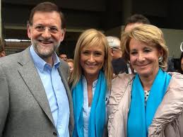 Mariano Rajoy, Presidente del gobierno, Cristina Cifuentes, Delegada del Gobierno en la Comunidad de Madrid y Esperanza Aguirre, entonces presidenta de dicha comunidad.